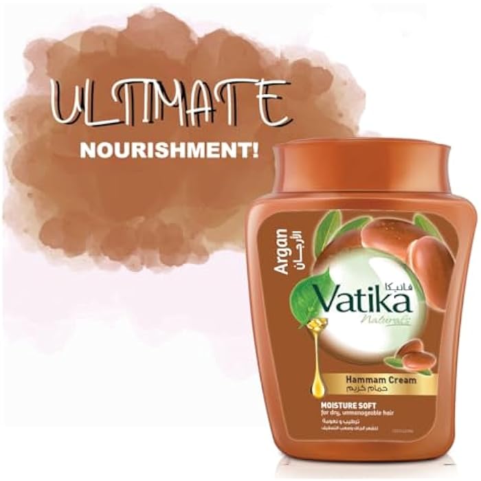 Vatika Naturals Moisture Soft Hammam Cream (225g) | Natural Extracts of Argan | Promotes Volume and Thick Hair Nourishment | For Men & Women - Image 2